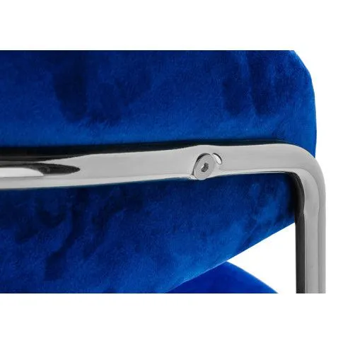Krzesło tapicerowane ciemnoniebieskie Piano 3X