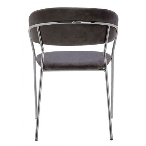 Krzesło tapicerowane ze srebrnymi nóżkami Piano 3X