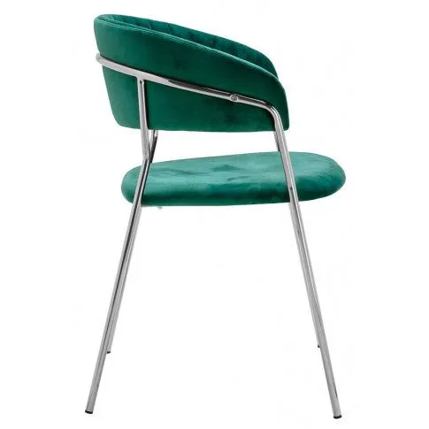 Krzesło ciemnozielone welurowe Piano 3x