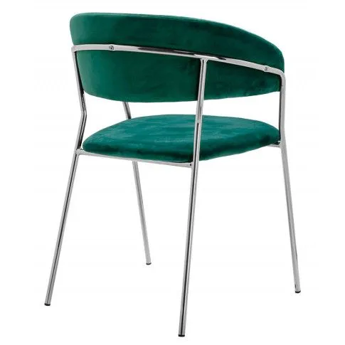 Krzesło tapicerowane ciemnozielone Piano 3X