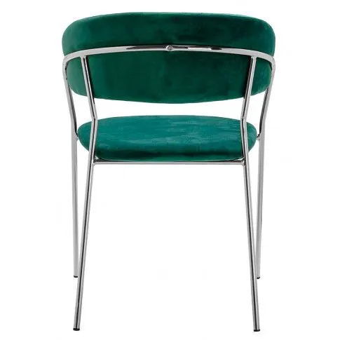 Krzesło welurowe ciemnozielone Piano 3X