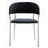 Krzesło czarne tapicerowane Piano 3X wiz 4