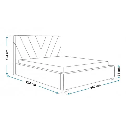 Wymiary łóżka 180x200 Orina