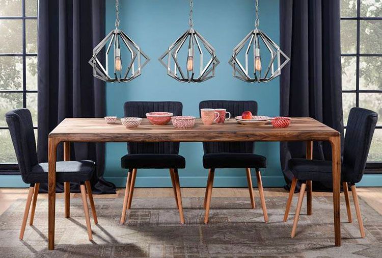 Geometryczna lampa wisząca EX395-Modex o gładkiej, lustrzanej powierzchni