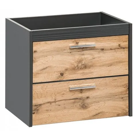 Wisząca szafka łazienkowa pod umywalkę Madryt 3X Antracyt