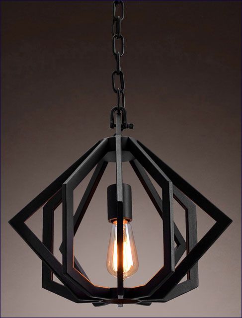 Czarna loftowa lampa wisząca EX398-Velsa z regulacją wysokości