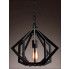 Czarna lampa wisząca loftowa EX398-Velsa nad stół