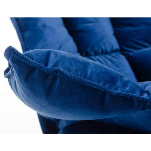 Ciemnoniebieski fotel bujany Cradle