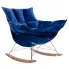 Fotel bujany welurowy ciemnoniebieski Cradle