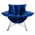 Fotel tapicerowany Cradle ciemnoniebieski