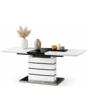 Biały stół rozkładany w połysku - Ifexo w sklepie Edinos.pl