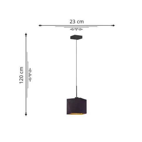 Wymiary lampy wiszącej EX417-Salles