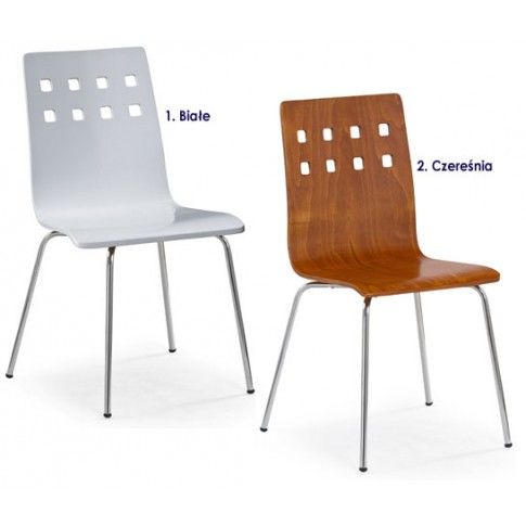 Zdjęcie białe metalowe krzesło Tridin - sklep Edinos.pl