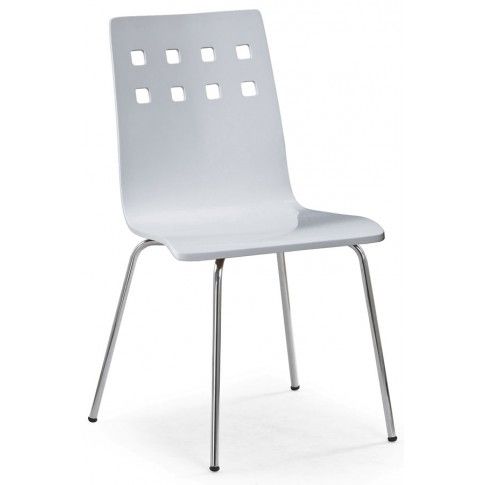 Zdjęcie produktu Metalowe krzesło Tridin - białe.