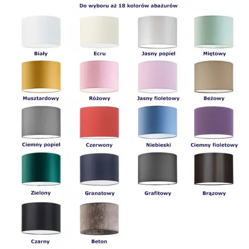 Kolorystyka abażurów lampy wiszącej EX424-Montanex
