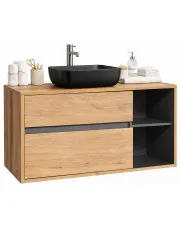 Podwieszana szafka łazienkowa z szufladami pod umywalkę nablatową - Boris 3X w sklepie Edinos.pl