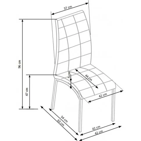 Szczegółowe zdjęcie nr 4 produktu Tapicerowane krzesło pikowane cappuccino - Frela