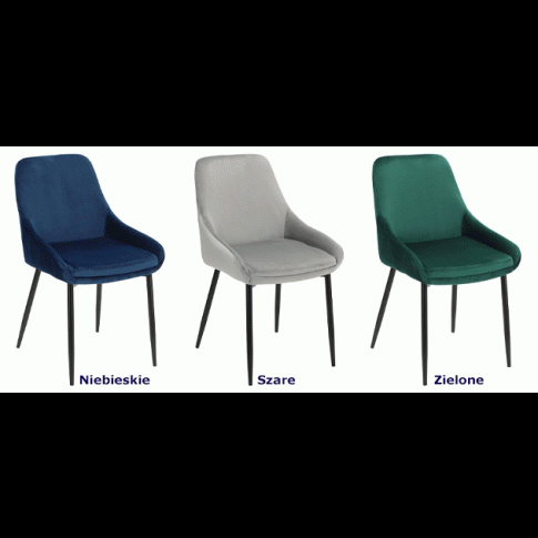 Welurowe krzesła Anaki miękkie