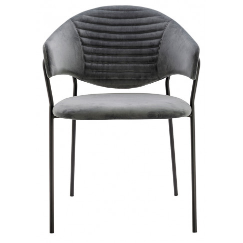 Krzesło szare w stylu glamour do salonu i jadalni Nemo 2X