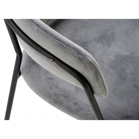 Szare tapicerowane krzesło do salonu Nemo 2X
