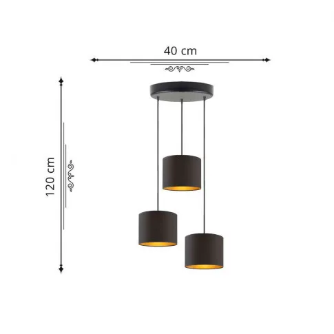 Wymiary lampy wiszącej EX447-Pueble