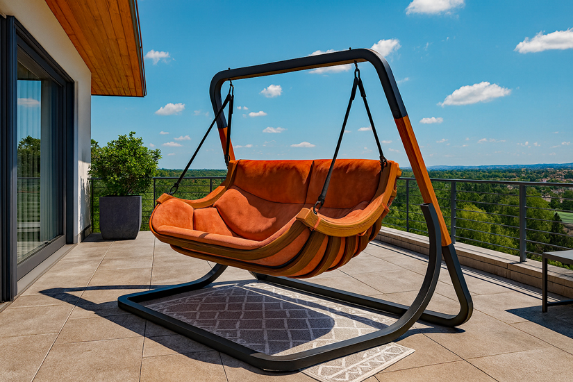 Wizualizacja fotela oreso terracotta