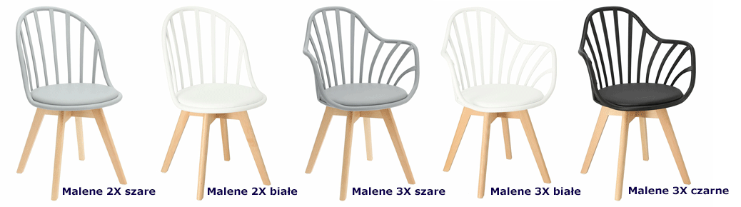 Oryginalne krzesła patyczaki Malene - miękkie