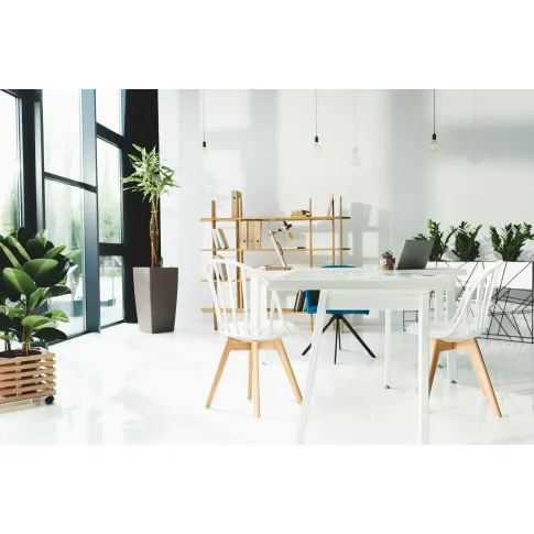 Białe nowoczesne krzesło patyczak   Terroni 2X