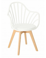 Białe krzesło patyczak - Malene 3X  w sklepie Edinos.pl