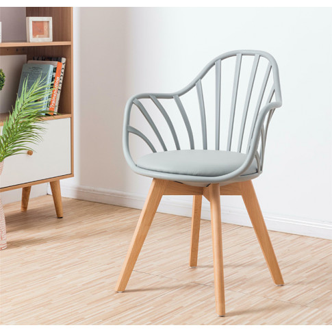 Szare krzesło  patyczak Malene 3X nowoczesne