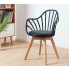 Czarne krzesło Malene 3X drewno bukowe