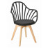 Czarne krzesło patyczak - Malene 3X 