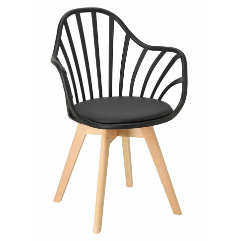 Czarne krzesło Malene 3X loftowe