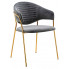 Welurowe krzesło w stylu glamour do salonu Nemo 3X
