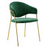 Zielone welurowe krzesło pikowane Nemo 3X min