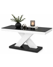 Komfortowa ława biało - czarna - Starki 2X w sklepie Edinos.pl