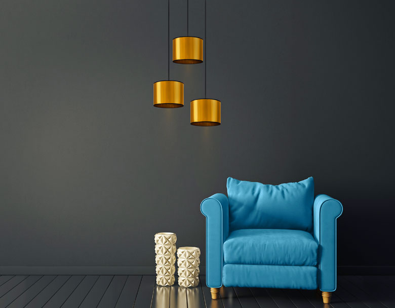 Regulowana złota lampa wisząca EX453-Pueblar w stylu glamour