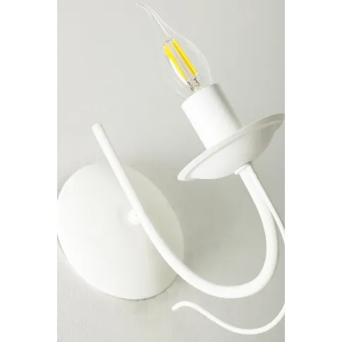 Szczegółowe zdjęcie nr 5 produktu Biały kinkiet świecznikowy E061-Avelino