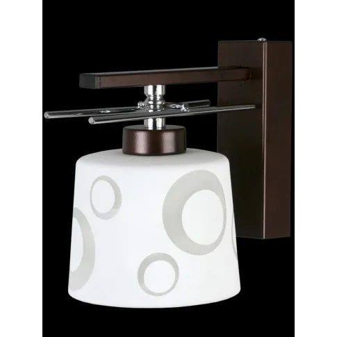 Brązowy retro kinkiet ze szklanym kloszem EX454-Alicanti