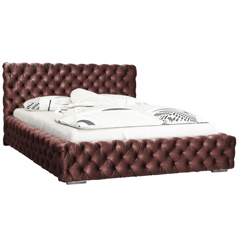 Pikowane łóżko z zagłówkiem 160x200 Sari