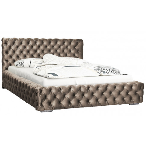 Pikowane łóżko z zagłówkiem 200x200 Sari