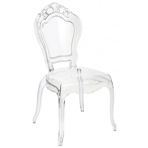 Transparentne krzesło plastikowe Trixi 2X