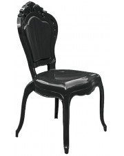Czarne krzesło do salonu Ludwig - Trixi 4X w sklepie Edinos.pl