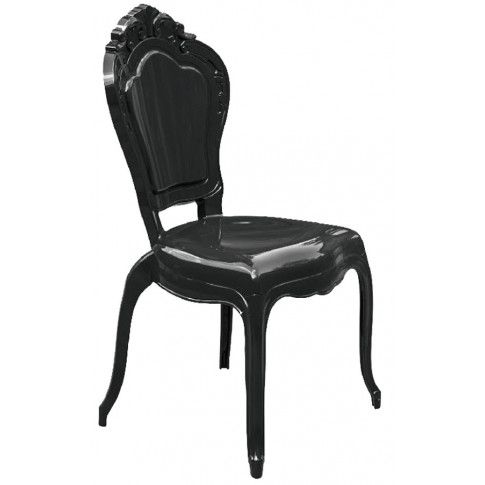 Czarne krzesło poliwęglanowe Trixi 4X
