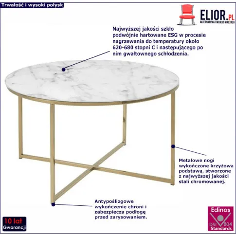 Marmurkowy stolik kawowy Nodino 5X