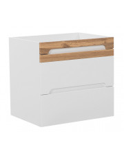 Wisząca szafka pod umywalkę z szufladami - Marbella 4X Biały połysk 60 cm w sklepie Edinos.pl