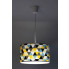 Kolorowa lampa wisząca z kloszem w geometryczne wzory EX468-Hestix