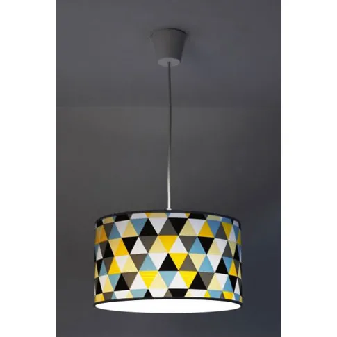 Kolorowa lampa wisząca z kloszem w geometryczne wzory EX468-Hestix