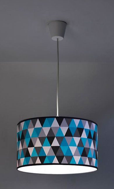 Lampa wisząca EX469-Demetes z abażurem w kolorowe wzory