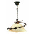 Klasyczna lampa wisząca EX471-Venit ze szklanym, beżowym kloszem